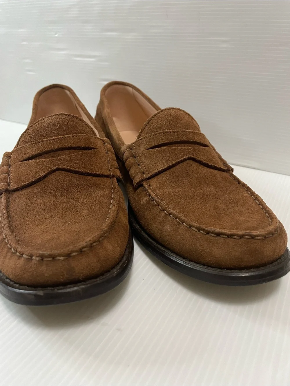J. Crew Winona penny loafers in Castana Brown suede Size 10